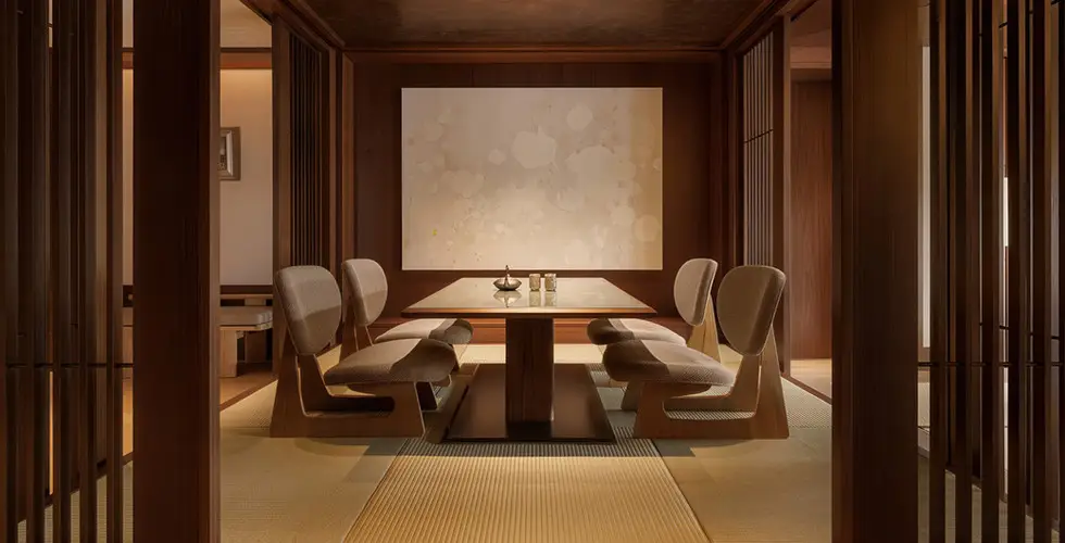 Capella Kyoto Review 2026: Inside Japan's Most Anticipated Luxury Opening 11 Private tatami dining room at Capella Kyoto with traditional low table and Japanese chairs