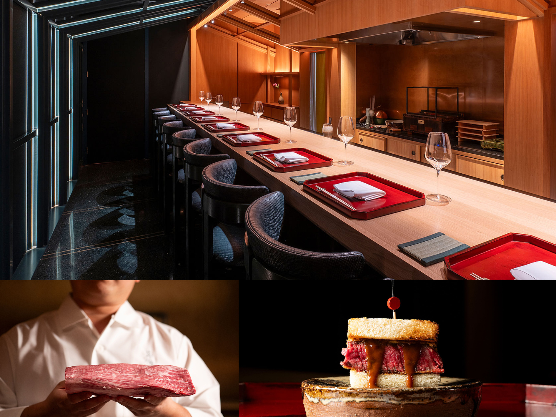 7 Best New Restaurants Worth Flying For in 2026 7 The twelve-seat counter at KARYU Miami, a chef presenting a Tajimaguro wagyu cut, and a wagyu sando