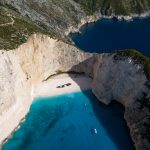 Navagio Beach shipwreck from above, Zakynthos