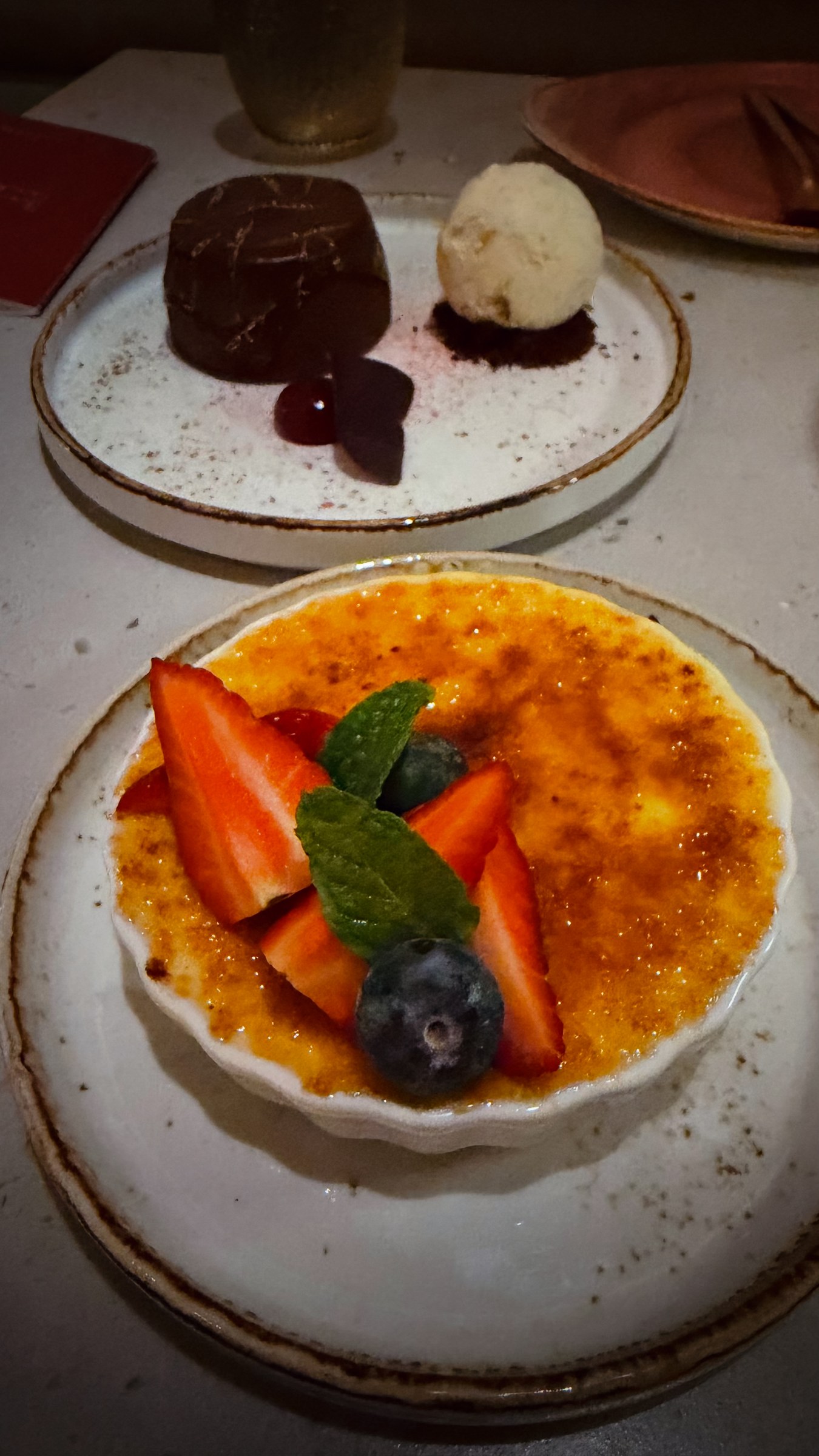 KROMO Bangkok Colette crème brûlée and chocolate fondant