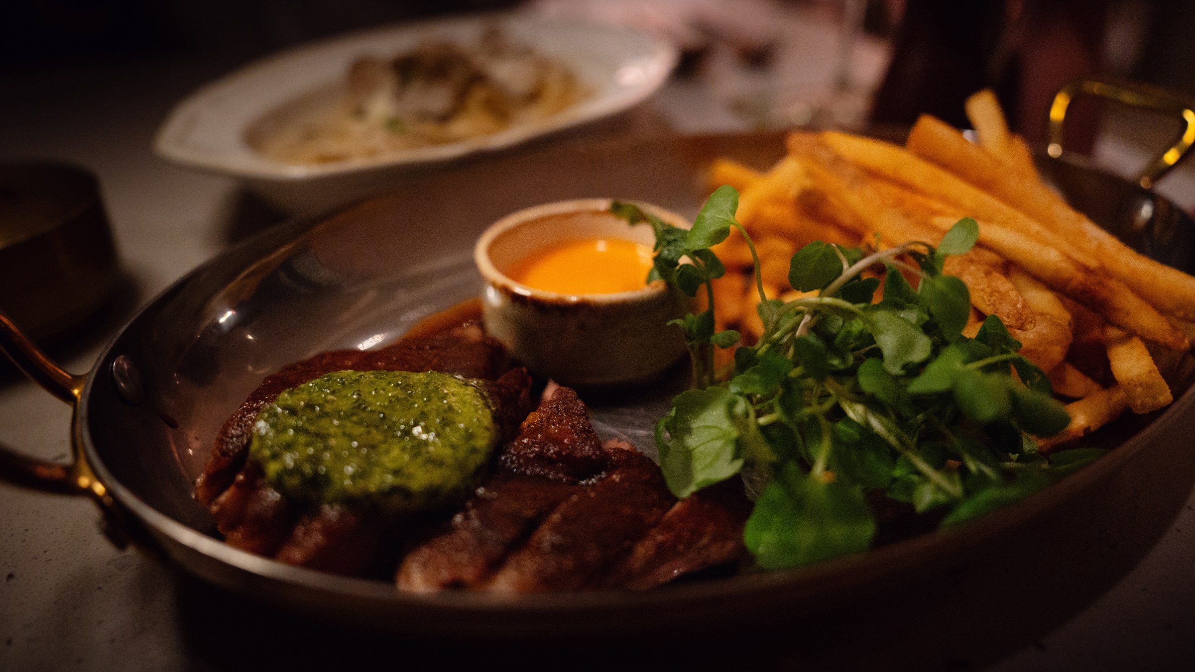 KROMO Bangkok Colette steak frites with Café de Paris butter